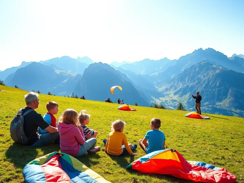 A vibrant image of participants at an aerial sports event organized by LIGUE DE VOL LIBRE DU LIMOUSIN, capturing the energy and community spirit.